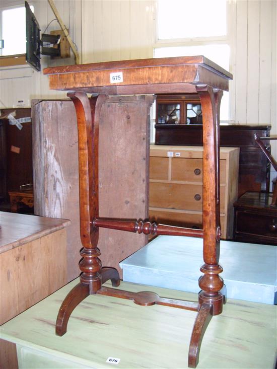 Mahogany marble speciman top occasional table